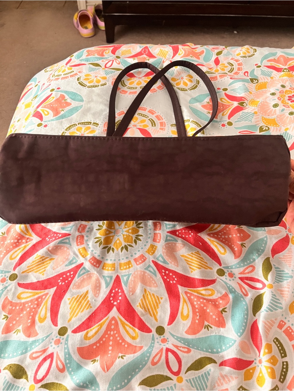 BAGGU Chocolate Plum Regular size Bowler Bag - Picture 6 of 10